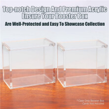 2X Acrylic Case Protector Clear Acrylic Storage with Lid Magnetic Closure Top Loading for Collectibles and Figure Card