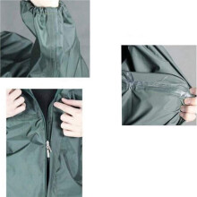 2X Fashion Motorcycle Raincoat /Conjoined Raincoat/Overalls Men and Women Fission Rain Suit Rain Coat M ArmyGreen