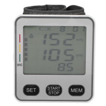 Automatisches LCD-Handgelenk-Blutdruckmessgerät mit Sprachfunktion, Weiß