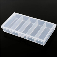 3X 5 Grids Plastic Organizer Box Clear Fishing Tackle Storage Box Jewelry Dividers Container Case