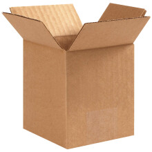 Corrugated Boxes 4x4x6 Kraft, Durable Small Packing Boxes 25 Pack for Ecommerce