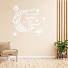 Ramadan Crescent 3D Acrylic Mirror Wall Sticker for Doors Windows Closets