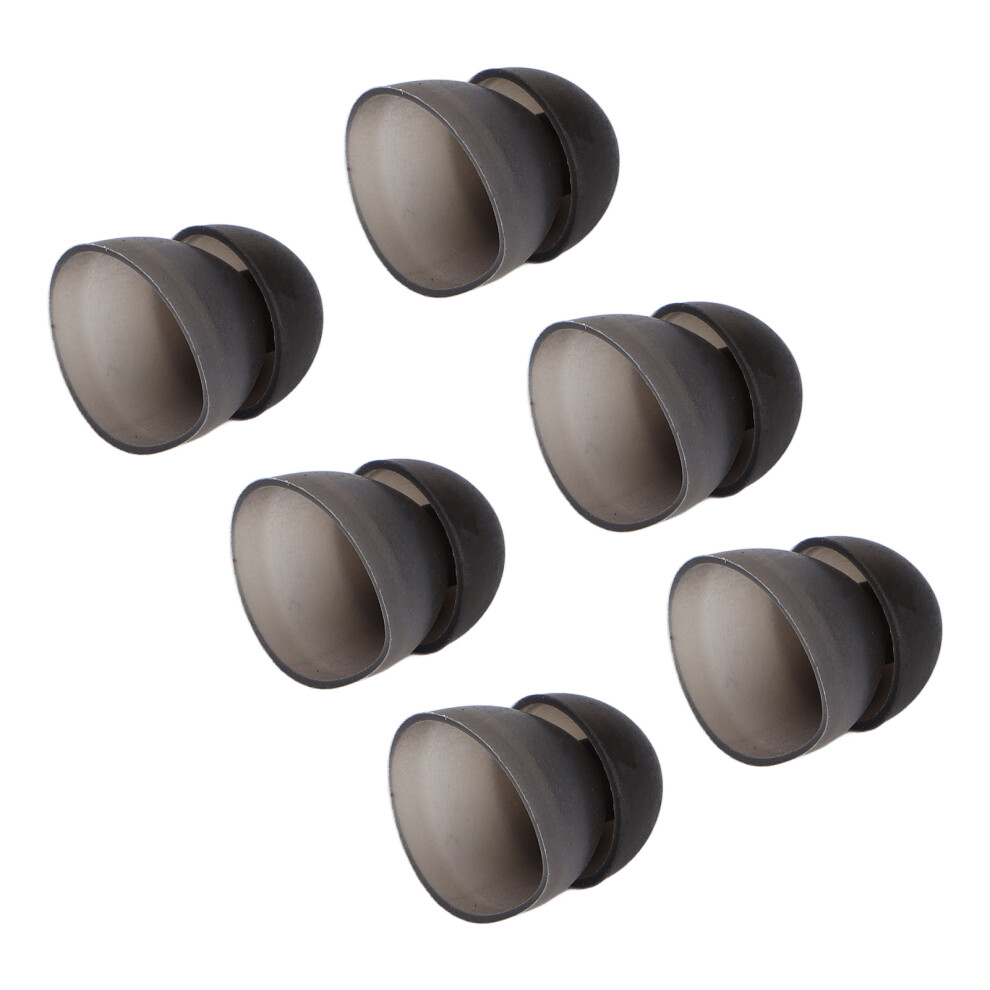 Black 10Pcs Soft Silicone Hearing Aid Domes 8Mm Washable Compact