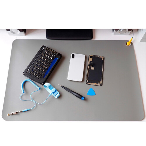 ESD Work Mat with Wrist Strap and Grounding Cable for Electronics  and Static Protection 2