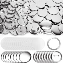 80 Sets 58mm/2.25Inch Metal Button Parts Supplies for Button Machine Round Pin Maker, Badge Blank Button Pins Bulk