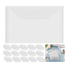 150Pack 9,45 X 7,09 Tum FöRvaringskuvert,ÅTerföRslutbara Plastkuvert Fickor FöRvaringspåSe för Genomskinlig StäMpel, Stansar, Scrapbookpapper