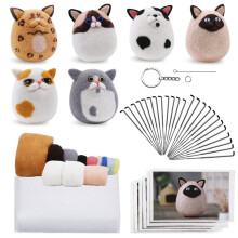 Needle Felting Kit Wool Felting Kit Kit Needle Felting Supplies with Felting Needles,Felting Pad,Instructions Tool