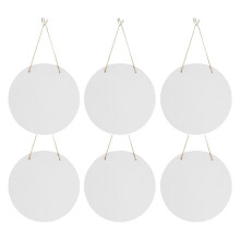 6 Pcs 12in Round Sublimation Door Hanger Blanks White Hardboard  Blanks Wall Hanging for Heat Press Machine Printing