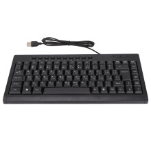 Slijtvaste toetsen, ultradun compact toetsenbord, eenvoudige plug-and-play installatie, platte chiclet-toetsen, 95 toetsen, zwart, bedraad, USB,