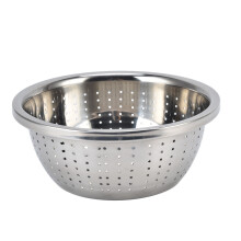 22cm Rustproof Stainless Steel Vegetable Washing Basket, Silver