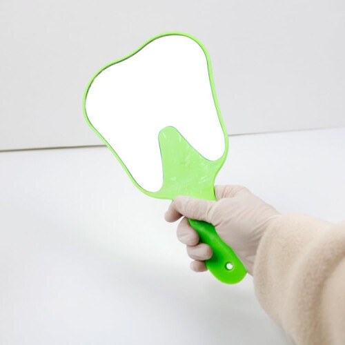 5pcs Multicolor Teeth Shaped Dental Mirrors Set for Clear Closeup Viewing and Teaching 2