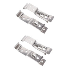 4-Piece Trailer License Plate Holder Clips - Stainless Steel, Spring Loaded, Perfect Trailers and Caravans