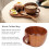 Wood Coffee Mug Tea Cup, Retro Flat Base, Handle, 93g 8