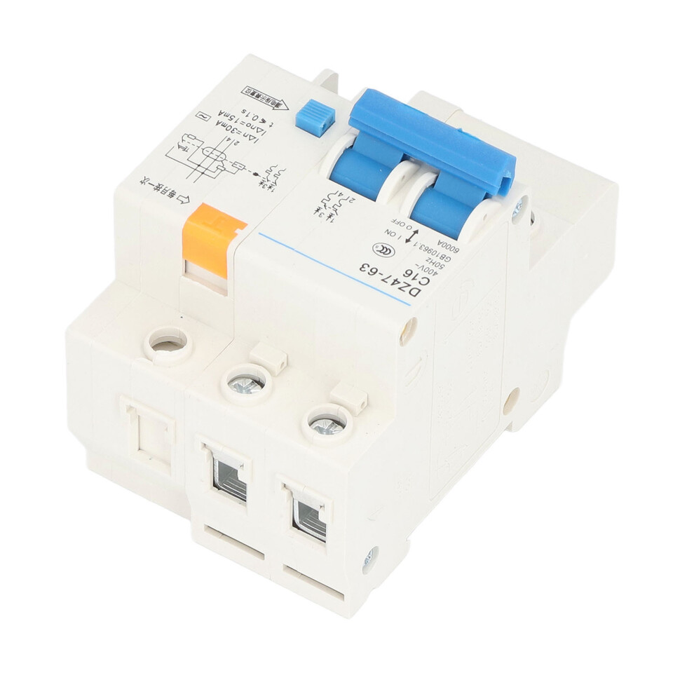 Dz47-63 C16 Pa66 Ground Fault Breaker 16A 30Ma 400V 7641390380186