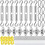 92 Pieces Shade Sail Hardware Kit Rust-Proof Shade Hardware Kit for Triangle Rectangle Shade Sail Installation Silver 1