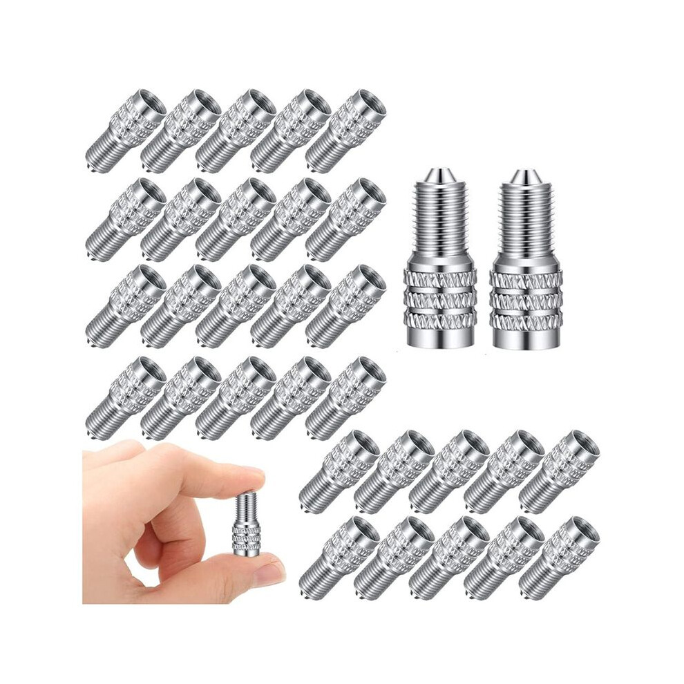 32 Pcs Double Seal Valve Stem Cap Inflate Tire Valve Caps Flow Through Tires Air Cap Metal Valve Cap 6031075254184