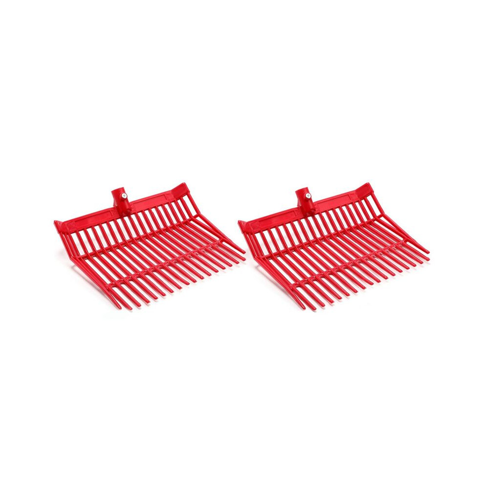 Manure Fork Replacement Pitchfork Horse Manure Rake, For Picking Manure, Stable Waste Removal,Red,2Pcs 6032294227317