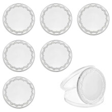 6Pcs Blank Challenge Coin 1.57 Inch Round Metal Stamping Blank Medal 3mm Thick Solid Laser Engravable Discs,Silver