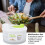 Multifunction 3L Large Salad Drainer with Bowl & Colander, Plastic 8