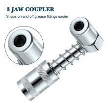 90 Degree Grease Coupler Adapter 3 Angle Swivel Snap Right Side Accessory for Farm Truck Automotive (2 Pcs)