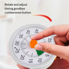 60 Minute Visual Timer for Kids, Visual Countdown Timer for Classroom Office Kitchen Timer with Silent Operation A