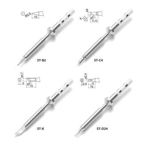 Pencil Soldering Iron Tips Replacement for Pinecil Micro-Type Soldering Iron, PTS200/TS100 Portable Solder Pen Tool 2