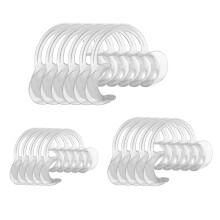 15 PCS C Shape Mouth Retractor Set with MultiSize Fit, Reusable Easy Clean Cheek Openers for Speak Out Party Games