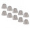 10 Pcs Black Soft Silicone Hearing Aids Open Domes, 5mm Eartips 6
