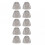 10 Pcs Black Soft Silicone Hearing Aids Open Domes, 5mm Eartips 9