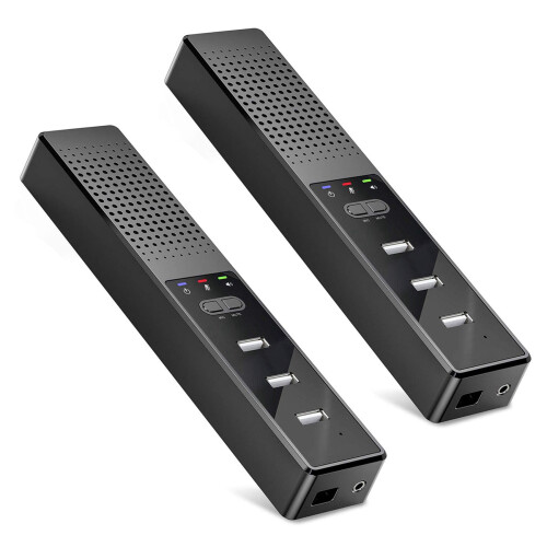 2X Altoparlanti per Computer 3 Nel 1 con Microfono E Hub Altoparlante per Conferenza USB, Microfono per PC per Videoconferenza