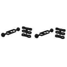2X Aluminum Alloy Scuba Diving Light Torch Dual  Joint Arm And 1Set Butterfly Clip Clamp Mount for Photography Camera