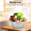 22cm Rustproof Stainless Steel Vegetable Washing Basket, Silver 8