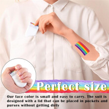 4 Pcs Rainbow Face Body Paint-Gay Pride Day Flag Face Paint-LGBT Rainbow Stripe Crayon for Gays Pride Day
