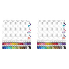 700Pcs Acrylic Clear Keychain Blanks for Vinyl with Blanks, Tassels, Jump Rings, Keychain Rings for DIY Keychain
