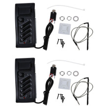 2X Equalizzatore Amplificatore Preamplificatore Chitarra EQ Preamplificatore A 4 Bande Preamplificatore Acoustic Piezo 7545R