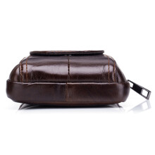 Herren Leder-Gürtelbeutel, Bauchtasche mit Beutel, Schwarz/Braun (Modell 04/05/07/08/09)