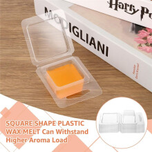 Paquet de 150 Récipients pour Fondre la Cire, 1,3 Oz, Ensemble de Cire en Plastique pour Fondre la Cire, Couvercle Rabattable en Cire Transparente,