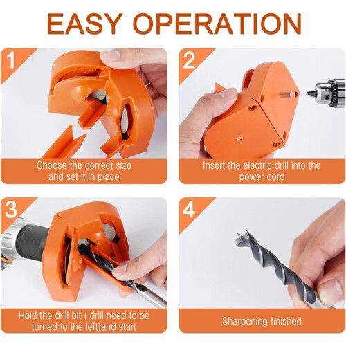 Drill Bit Sharpener - Electric Grinding Sharpener Tool for All Bits Including Twist Bits,Carbide,Knives and Scissors 2