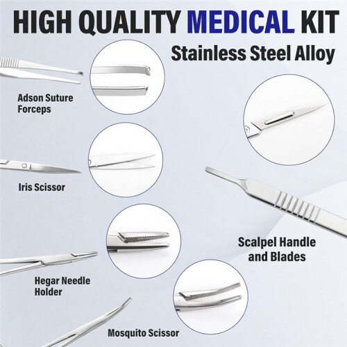 40Pcs SuturePractice Kit for Medicine Students SutureTraining,24 Packs SuturesThread,Complete Tools for SuturePractice 2