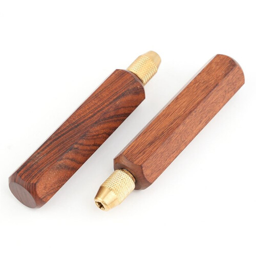Solid Wooden Handle Acid Branch Wood Handle Titanium Plated Diamond File Small File Handle with 10Pc File 2