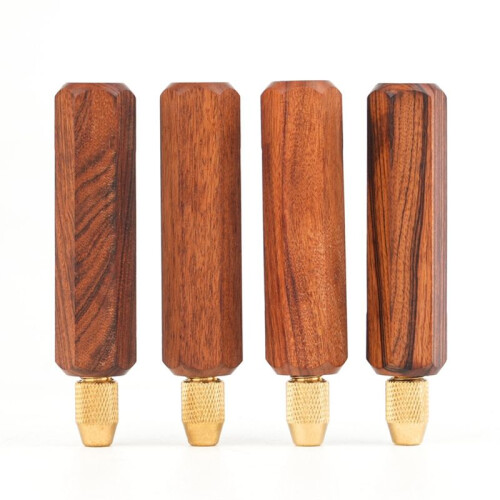 Solid Wooden Handle Acid Branch Wood Handle Titanium Plated Diamond File Small File Handle with 10Pc File