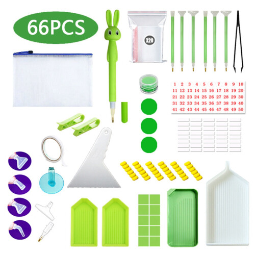 DIY Painting New Diamond Point Pen Quick Pasting Tool Set Green 1