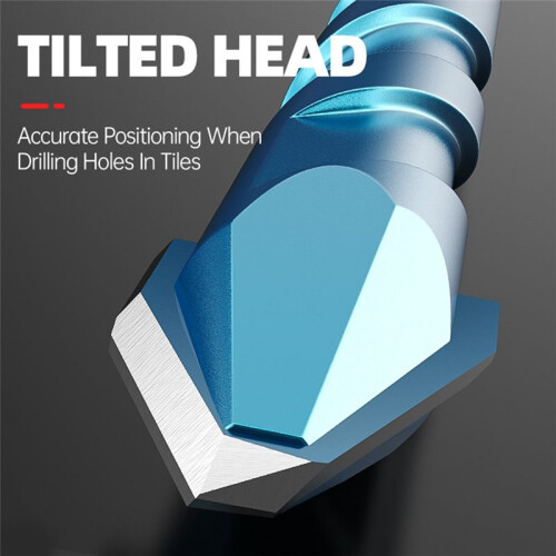 10pcs Tile Bit  Spade Drill Bit Set High Hardness Eccentric Drill Cordless Drill Power Tools Accessories 8mm 1