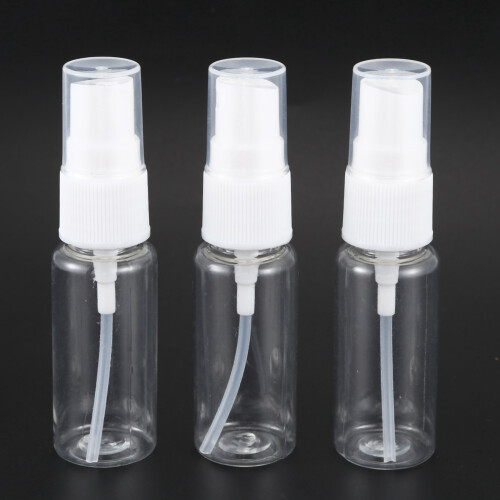 100-pack Empty Clear Plastic Fine Mist Spray Bottles with Microfiber Cleaning Cloth, 20ml Refillable Container 1