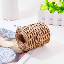 2pièces 1.0mm Brun Clair Floral Bind Wire Wrap Twine Fait Main Fil de Fer En Papier Rotin pour Bouquets de Fleurs (Longueur: 210M)