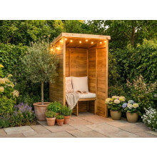 Garden Arbour With Pent Roof, W1.2m x D1.2m / W4' x D4' , Pressure Treated, Apocallipo - Dunster House