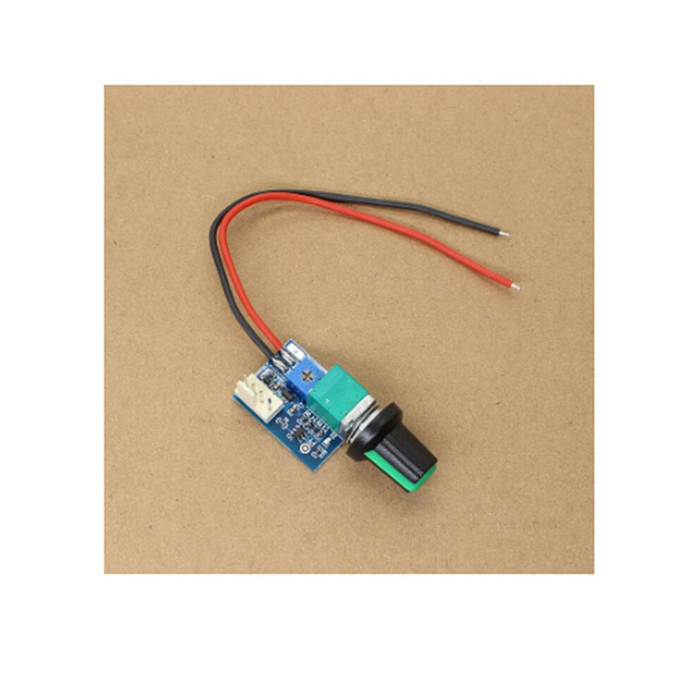 2X 12V Adjustable 0%- Pwm Fan Speed Controller With Knob 4 Wire Fan Speed Governor Noise Reduction 4712228376466