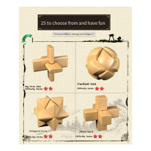 15Styles/Set Small Lu Ban Lock IQ Brain Teaser Educational Toy for Kids Children Plastic Unlock Toys Adult
