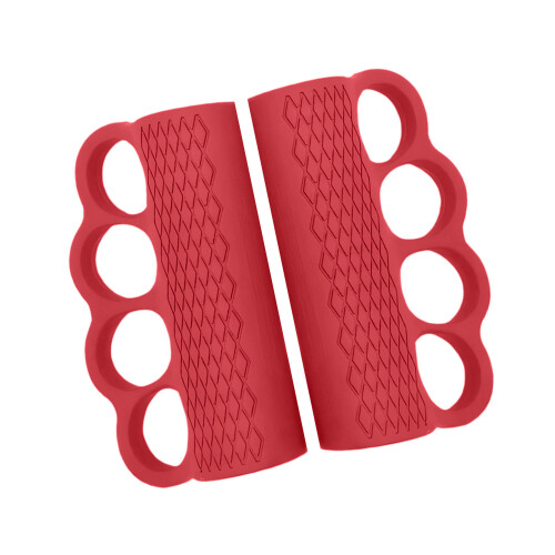 Flexible Silicones Exercise Grip For Powerlifting Muscle-Red
