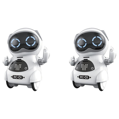 2X  RC Pocket Robot for Kids with Interactive Dialogue Conversation, Voice Recognition, Chat Record, Singing
